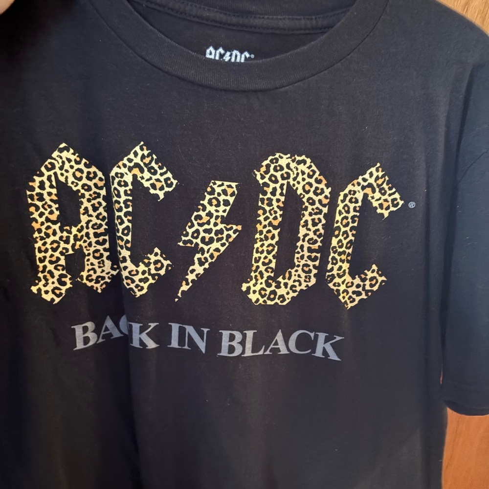 AC/DC Black Cropped T-Shirt